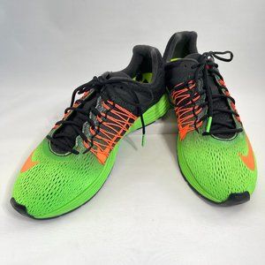 NIKE Men's Zoom Streak 5 athletic shoes, Size 7, Green/Black/Orange